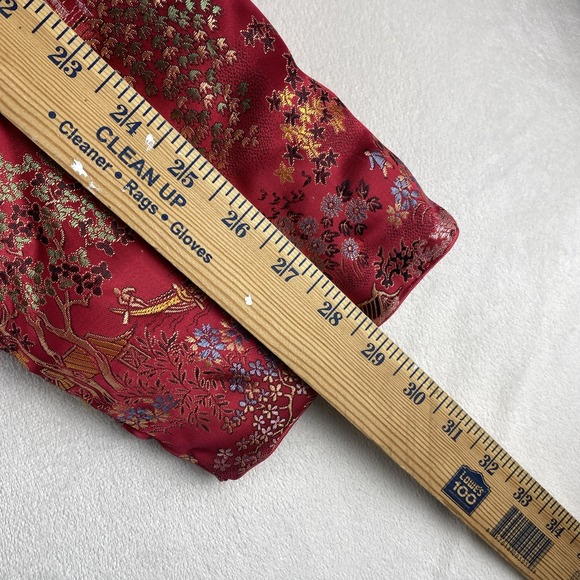 Kat Street Vintage Made in Hong Kong Chinese Asian Red Satin Jacket  Women's XL - Picture 10 of 13